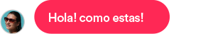 Mensaje de modelo saludando